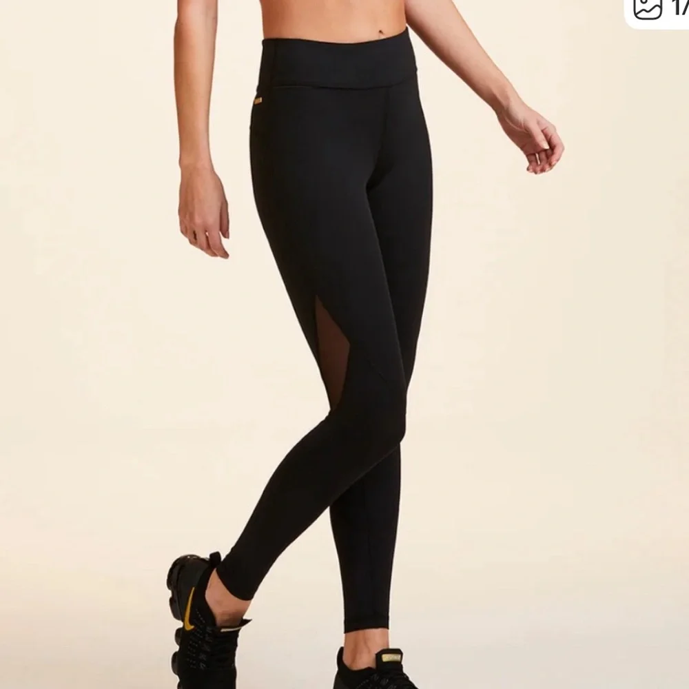 Alala Black Leggings with Mesh Detail - Captain Ankle Pant - Picture 3 of 14